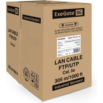 Кабель EXEGATE UTP-2-C5E-CCA-S24-IN-PVC-GY-305 UTP